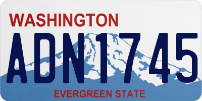 WA license plate ADN1745