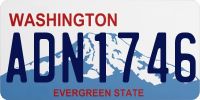 WA license plate ADN1746