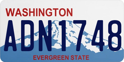WA license plate ADN1748