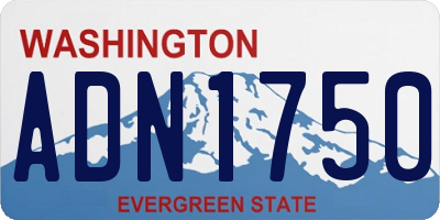 WA license plate ADN1750