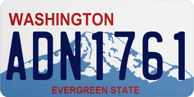 WA license plate ADN1761
