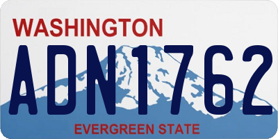 WA license plate ADN1762