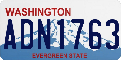 WA license plate ADN1763