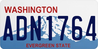 WA license plate ADN1764