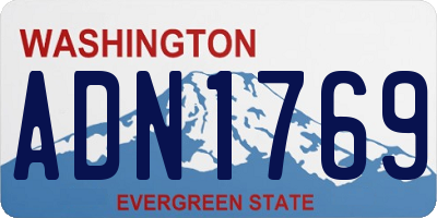 WA license plate ADN1769