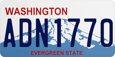 WA license plate ADN1770