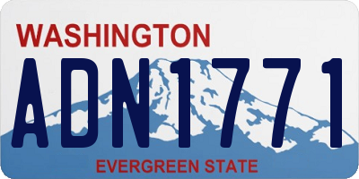 WA license plate ADN1771
