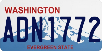 WA license plate ADN1772