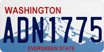 WA license plate ADN1775