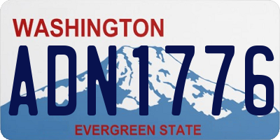 WA license plate ADN1776