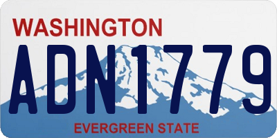 WA license plate ADN1779