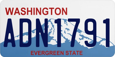 WA license plate ADN1791