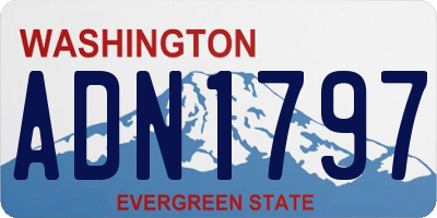 WA license plate ADN1797