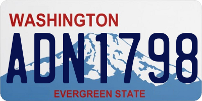 WA license plate ADN1798