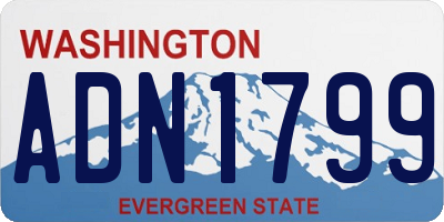 WA license plate ADN1799