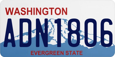 WA license plate ADN1806