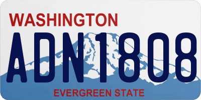 WA license plate ADN1808