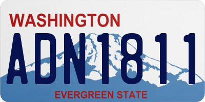 WA license plate ADN1811