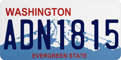 WA license plate ADN1815