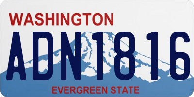 WA license plate ADN1816