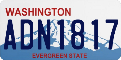 WA license plate ADN1817