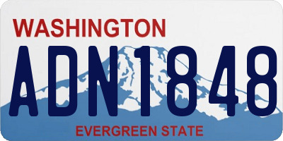 WA license plate ADN1848