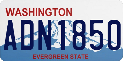 WA license plate ADN1850