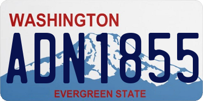 WA license plate ADN1855