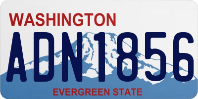 WA license plate ADN1856