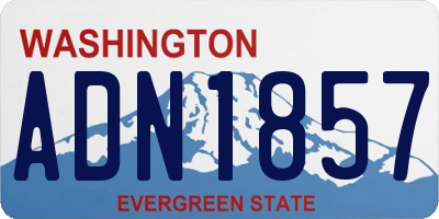 WA license plate ADN1857