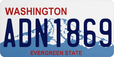 WA license plate ADN1869