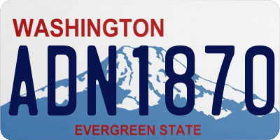 WA license plate ADN1870