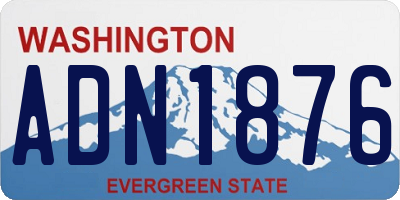 WA license plate ADN1876