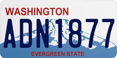 WA license plate ADN1877