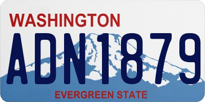 WA license plate ADN1879