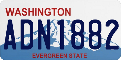 WA license plate ADN1882