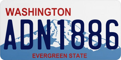 WA license plate ADN1886