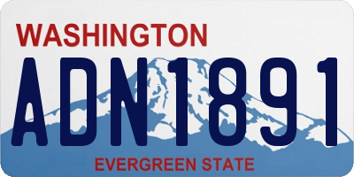 WA license plate ADN1891