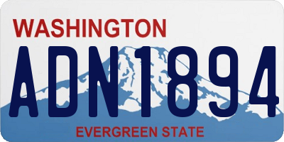 WA license plate ADN1894
