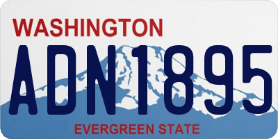 WA license plate ADN1895