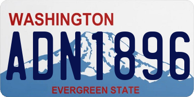 WA license plate ADN1896