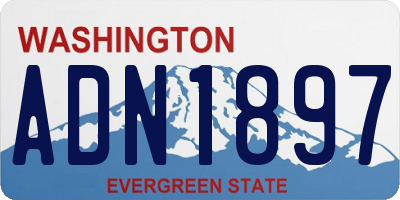 WA license plate ADN1897