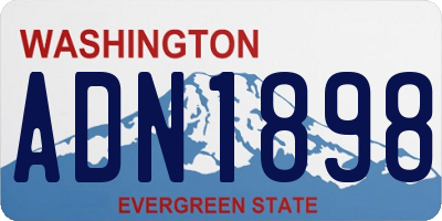 WA license plate ADN1898