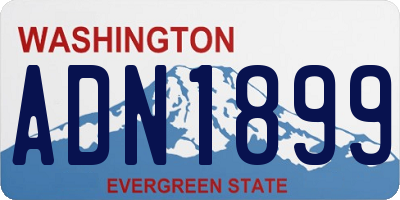 WA license plate ADN1899