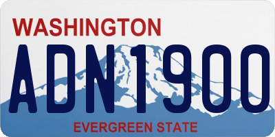 WA license plate ADN1900