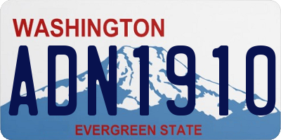 WA license plate ADN1910