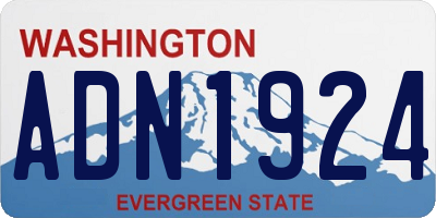 WA license plate ADN1924