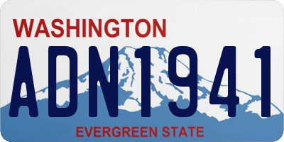 WA license plate ADN1941