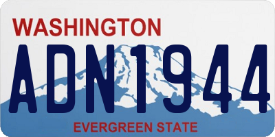 WA license plate ADN1944
