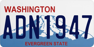 WA license plate ADN1947